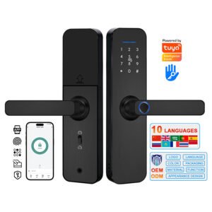 H1 CAIYI YiTechE Tuya TT Digital Fingerprint Wi-fi Bedroom Wood Door Smart Lock Indoor 5050 Mortise Locks for Interior Room Wooden Doors