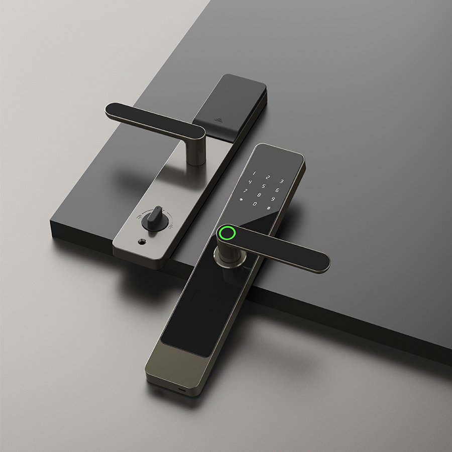 A1 CAIYI YiTechE Zigbee WiFi TTlock Tuya App Keyless Digital Fingerprint Smart Front Door TT Handle Lock with 6068 Mortise - 图片 2