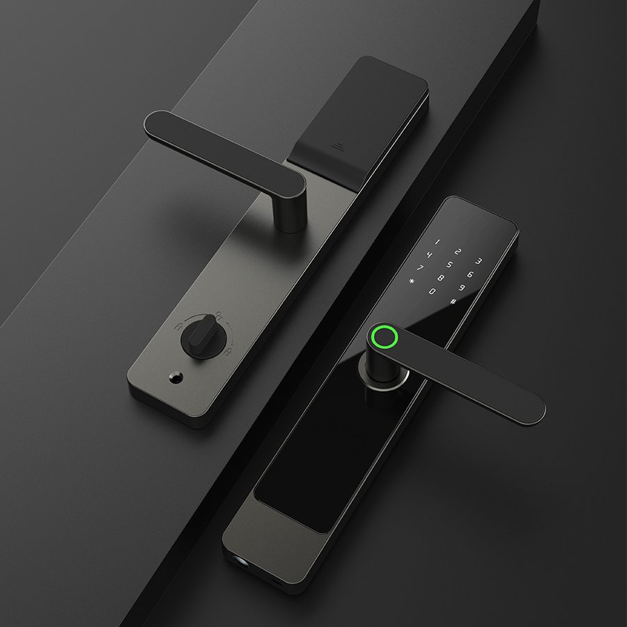 A1 CAIYI YiTechE Zigbee WiFi TTlock Tuya App Keyless Digital Fingerprint Smart Front Door TT Handle Lock with 6068 Mortise - 图片 3