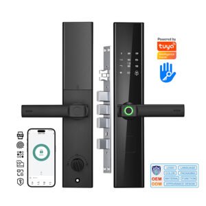 K2S CAIYI YiTechE TTLock APP Remote Control Digital Finger Print Scanner Smart Main Entry Door Lock with TT Remote Management System for Home Apartment