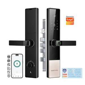 K3S CAIYI YiTechE Smart Entry Door Lock WiFi Tuya App Keyless Electric Touch Screen Digital Fingerprint Lock With 6068 Mortise