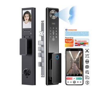 K701 CAIYI YiTechE Fully Automatic CNC Palm Vein and 3D Face Recognition WiFi Tuya App Video Intercom Digital Fingerprint Smart Door Lock with Camera