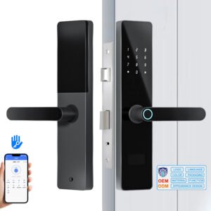 T17 CAIYI YiTechE TTLock APP Remote Control Electronic Keyless Fingerprint Digital Smart Door Handle Locks with 6085 Mortise