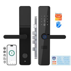 F8 CAIYI YiTechE WiFi Tuya TTLock APP Electronic Digital Fingerprint Smart Door Handle Locks with Mortise and Cylinder