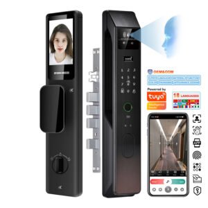 K906 CAIYI YiTechE Fully Automatic Active Video Intercom 3D Face Palm Vein Recognition Unlock Tuya APP Smart Door Locks with Camera Visual