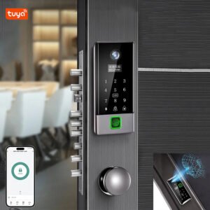 Q6 Q7 CAIYI YiTechE Fully Automatic Active Video Intercom 3D Face Recognition WiFi Tuya APP Remote cControl Fingerprint Embedded Hidden Smart Door Locks with Camera