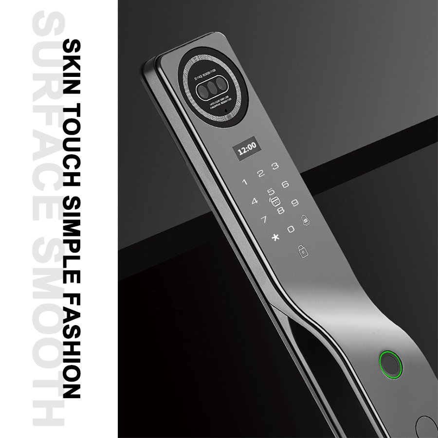 K917 CAIYI YiTechE Israel Smartlock 3D Face and Palm Vein Recognition WiFi Tuya Camera Video Intercom Digital Fingerprint Smart Door Lock with 6590 Israeli Mortise - 图片 10