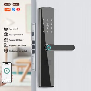 A2 CAIYI YiTechE ZigBee WiFi Tuya TTLock APP Remote Control Electronic Lock Fingerprint Digital Smart Front Door Lock with Handle
