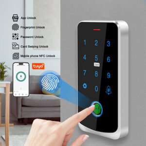 AC11 CAIYI YiTechE IP65 Waterproof Tuya APP Biometrics Fingerprint Password Card Mobile Phone NFC Smart Door Access Control System