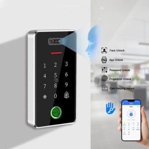 AC09 CAIYI YiTechE IP67 Waterproof 3D Face Recognition TTLock APP Biometric Fingerprint Smart Access Control with Camera and Facial Scan