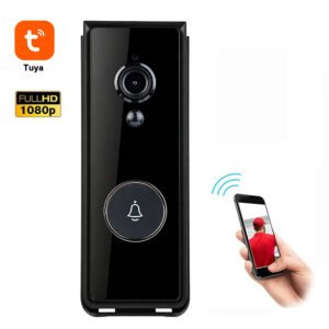 T206 CAIYI YiTechE 1080P HD 166° Wide Angle Smart Video Doorbell WiFi Tuya 2 Way Audio Camera Wireless Door Bell Powered with Rechargeable Battery