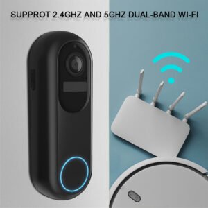 T31 CAIYI YiTechE 2.4G/5G Dual Band WiFi Video Doorbell Waterproof Tuya App Smart Life 1080P Full HD Wireless Intercom Smart Door Bell With Camera