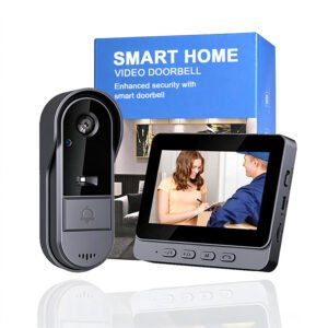 M15Plus CAIYI YiTechE IP65 Waterproof Smart Video Doorbell 170° Wide Angle Peephole Camera 2 Way Audio Intercom Wireless Ring Door Bell with Screen